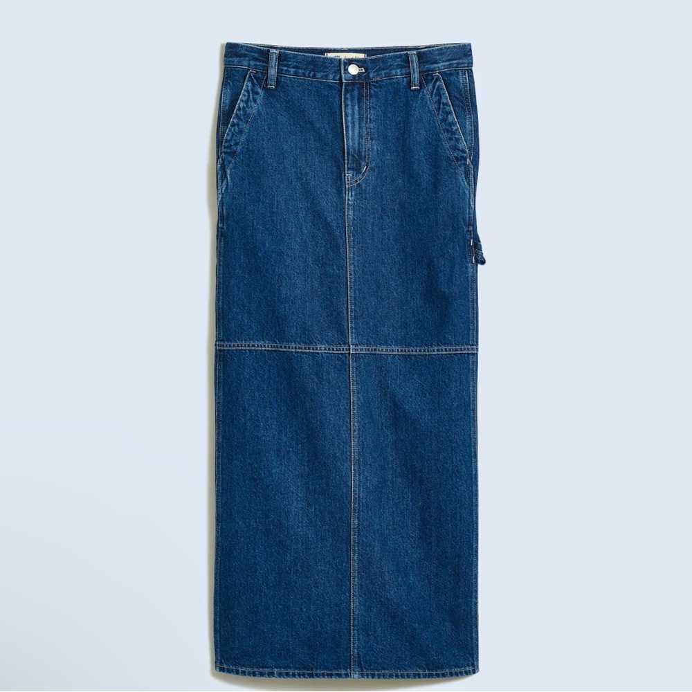 Madewell Denim Carpenter Maxi Skirt in Handlon Wash Size 32